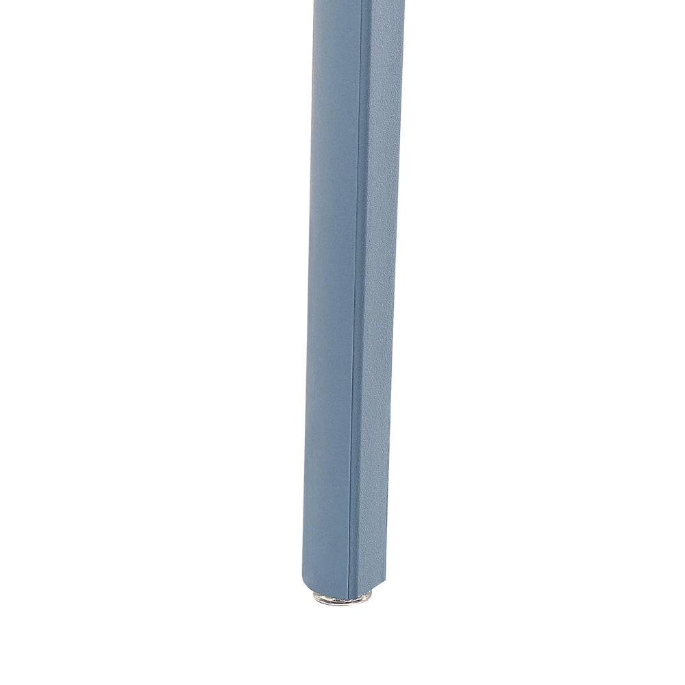 Set di 4 sedie da giardino in plastica blu impilabili leggere per interni ed esterni resistenti agli agenti atmosferici