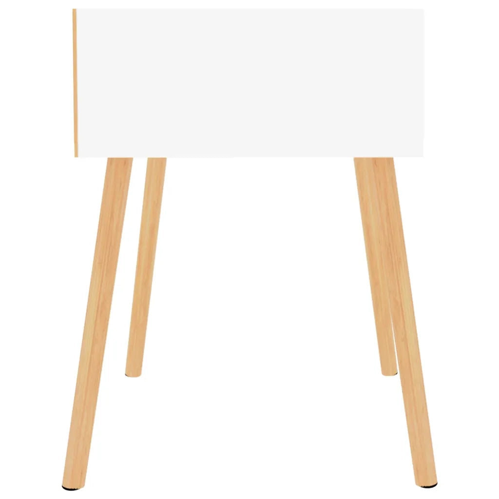 Comodini 2pz Bianco Lucido 40x40x56 cm in Legno Multistrato 326808