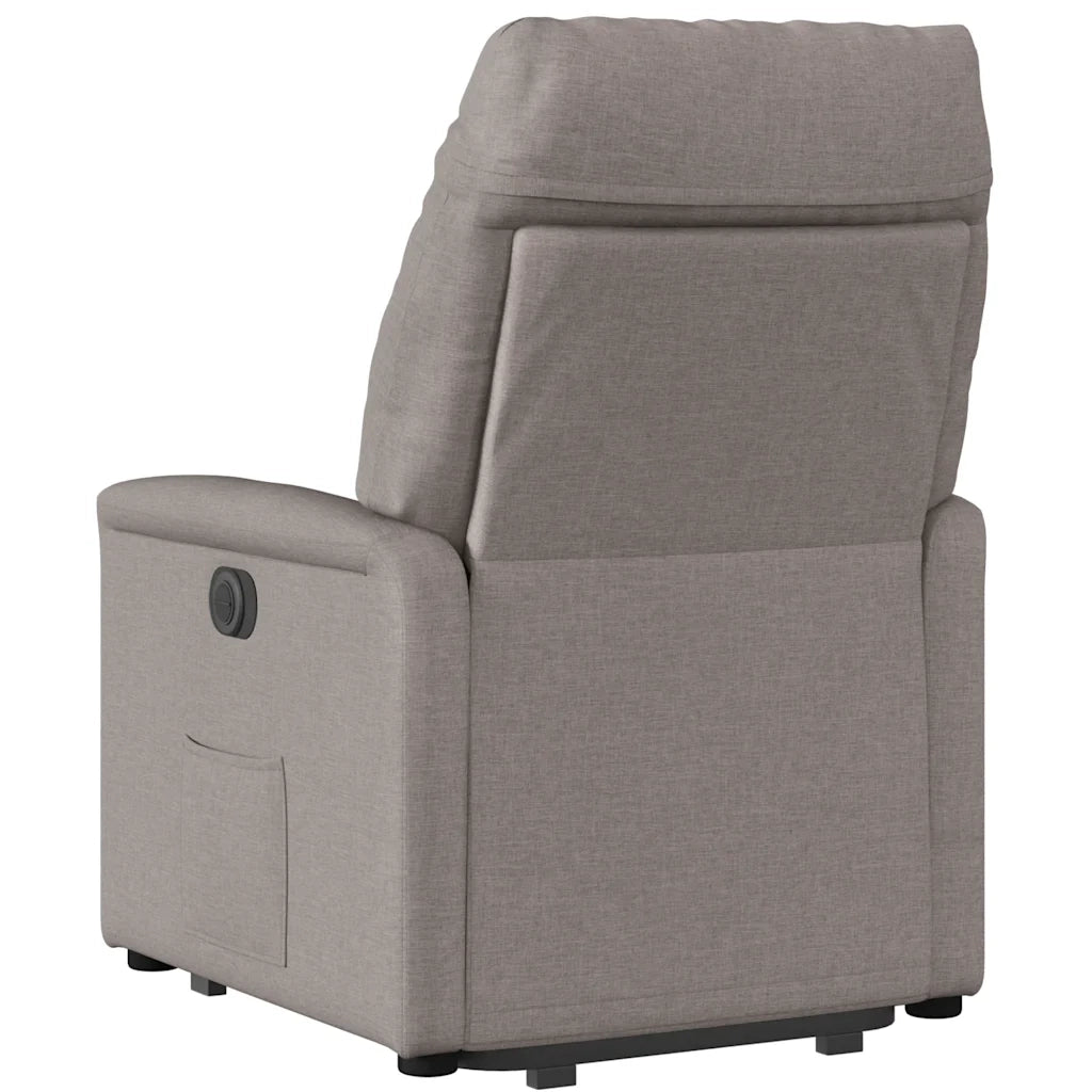Poltrona Alzapersona Reclinabile Elettrica Tortora in Tessuto 3303059