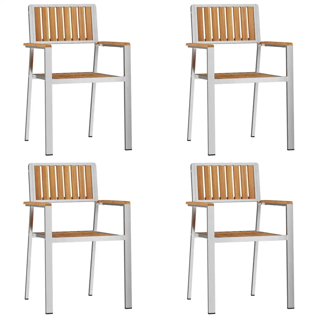 Sedia da Giardino 4 pcs Marrone Legno di teak solido 42006204