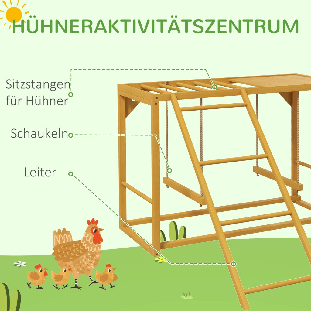 Gioco per Galline con Altalene e Scala ¨C Minimal ¨C Legno