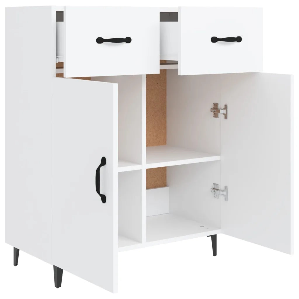 Credenza | Madia | Buffet da pranzo | Armadio da pranzo Bianca 69,5x34x90 cm in Legno Multistrato
