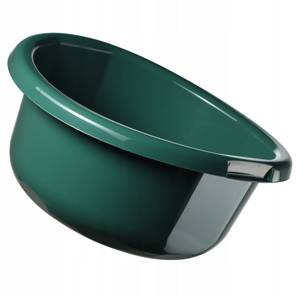 Bacinella in plastica KADAX da 5 litri, rotonda, con manici.