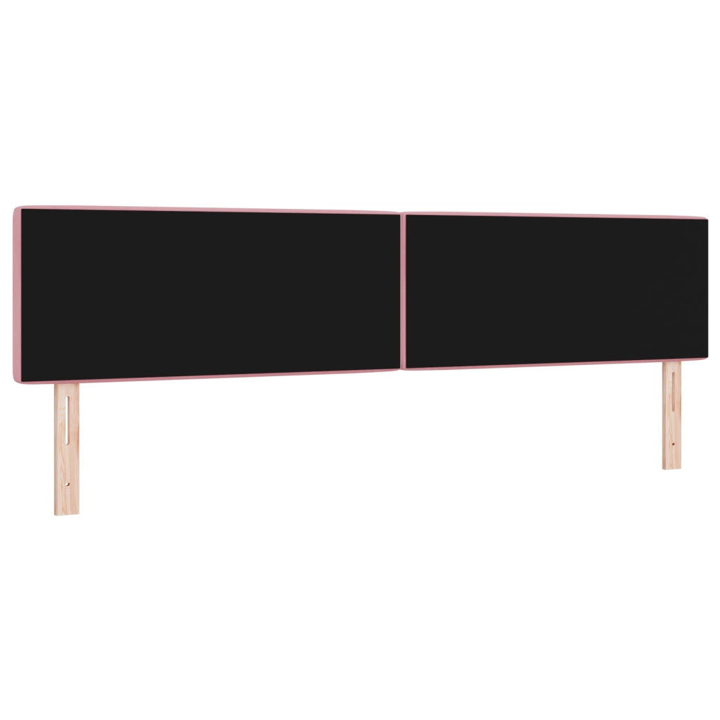 Testiera  con bottoni in cristallo, tufted, rosa, 200 cm, velluto
