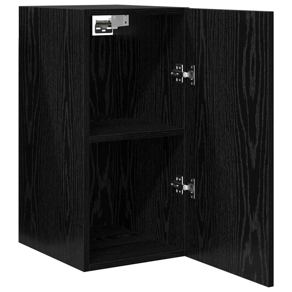 vidaXL Mobile TV da Muro 2 pcs Rovere nero Legno multistrato