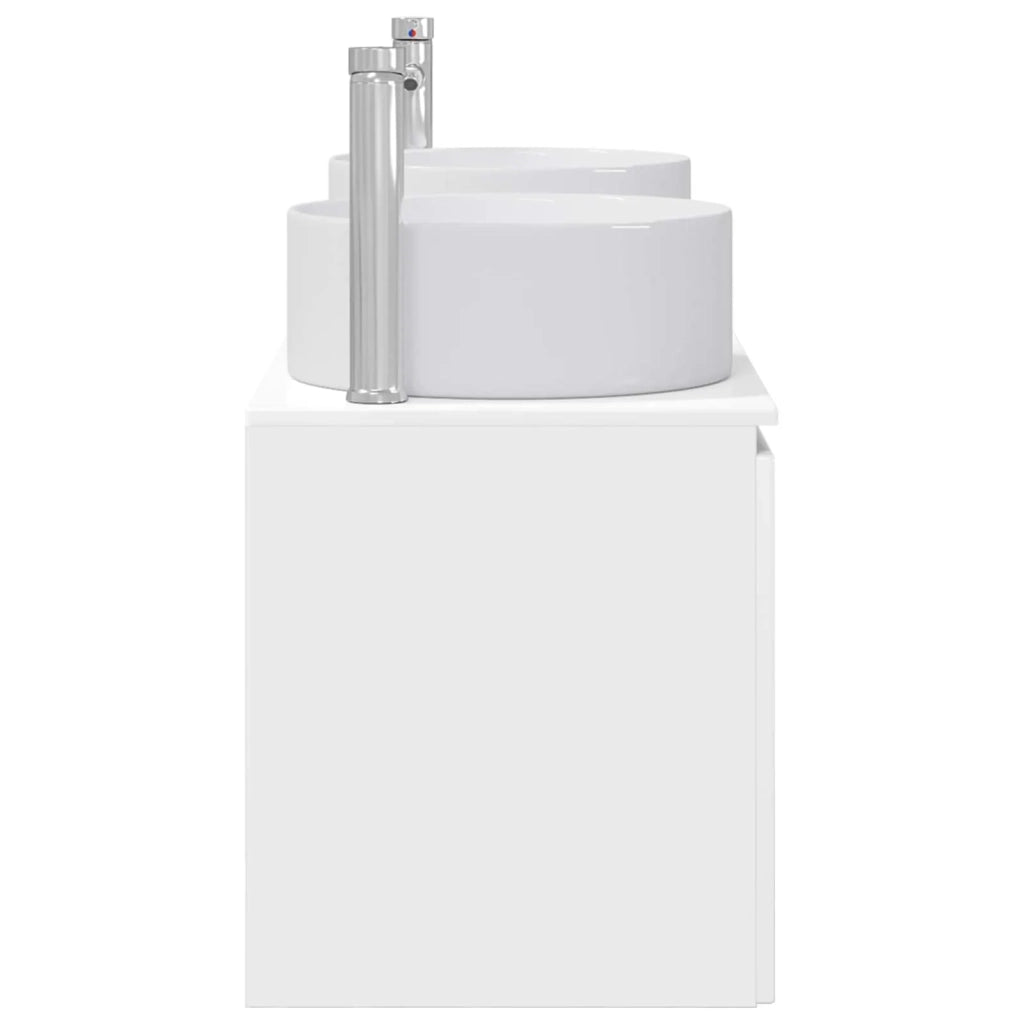 Set di Armadi da Bagno 3 pz Bianco Lucido 49,5 x 44,5 x 65,5 cm 3405741