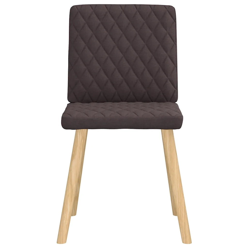 Sedie da Pranzo 6 pz Marrone Scuro in Tessuto 3315495