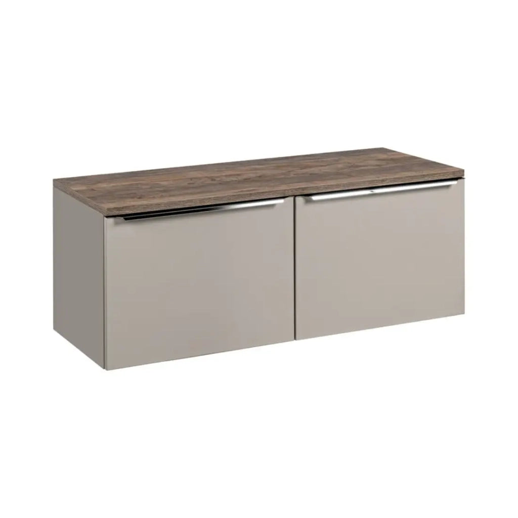 Set da bagno VANTA color taupe: mobile sottolavabo 120cm + piano lavabo