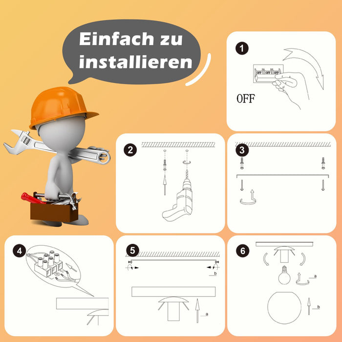 ZMH Lampada da soffitto retrò nero oro rotonda vetro E14 per corridoio