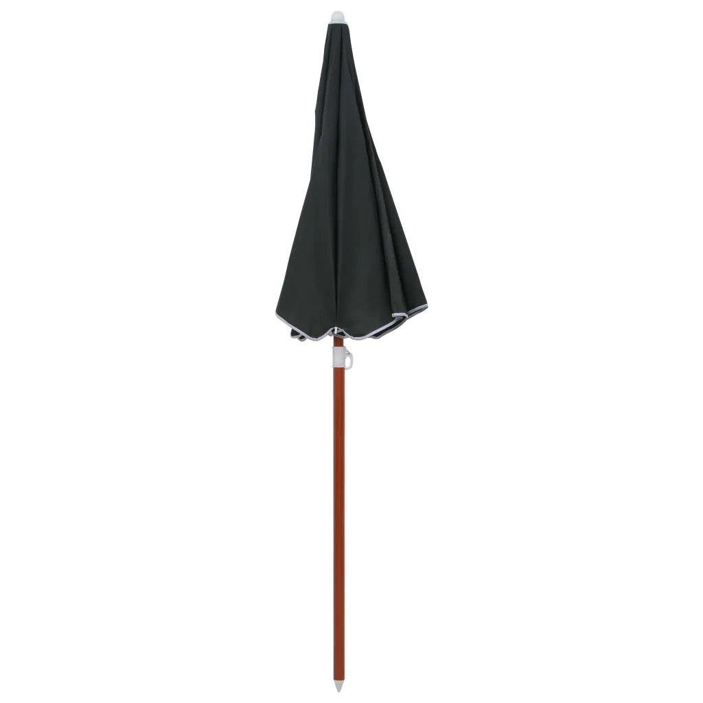 Ombrellone da Giardino con Palo in Acciaio 180 cm Antracite 47804