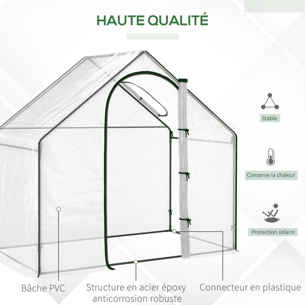 Serra da Giardino per Balcone e Terrazza ¨C zephmum ¨C Verde Trasparente 180x100x168 cm