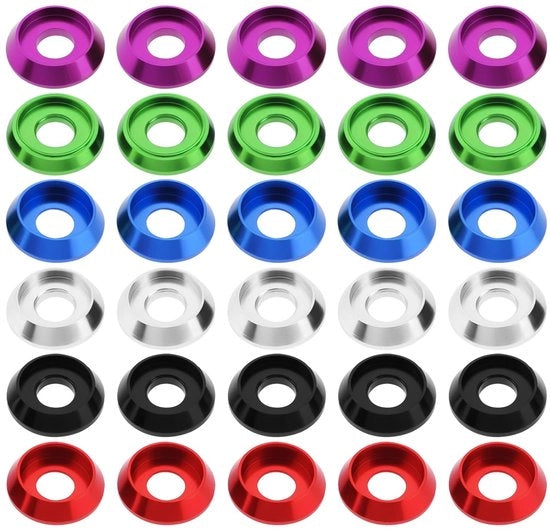 Pacchetti Shim per RC/FPV Drones - M3 Aluminium - Diametro 8mm - Spessore 2mm - Peso Leggero - Pacchetti Shim Immersi