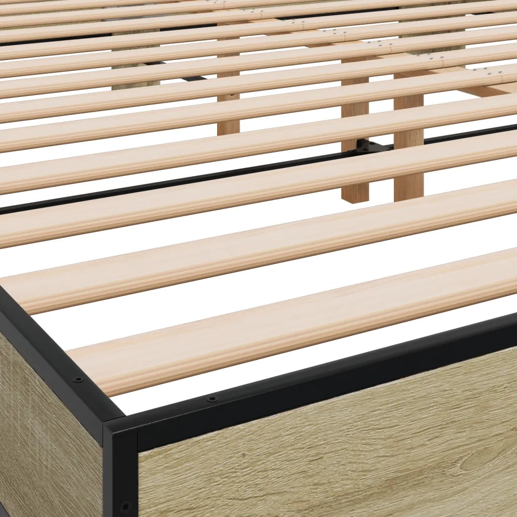Giroletto Rovere Sonoma 160x200 cm in Legno Multistrato Metallo 3280228