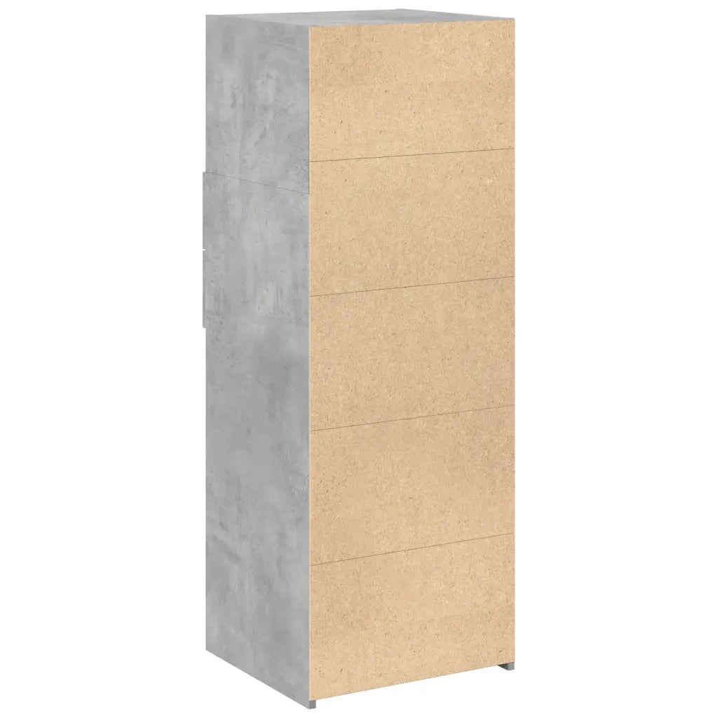 Credenza-Buffet-Armadio da cucina Grigio Cemento 45x42,5x124 cm in Legno Multistrato