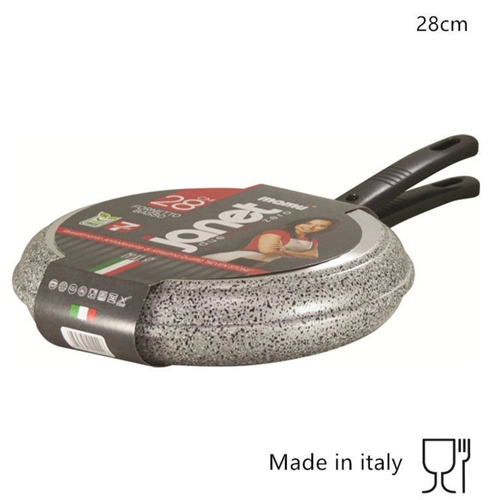 Trade Shop - Padella Fornetto Basso Antiaderente ø28cm 7 Strati Pfoa Free Con Manici Estraibili 037852m -