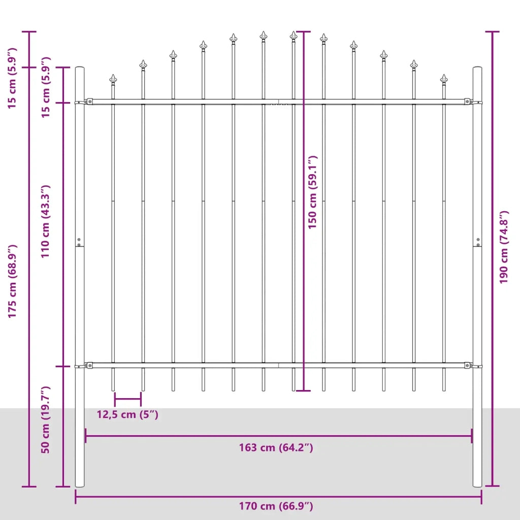 Recinzione per Giardino Woerden Bianco 170 x 190 cm 42003919