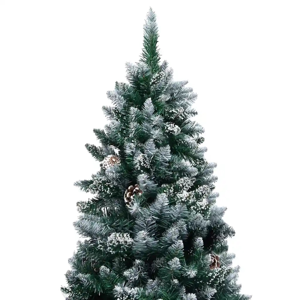 Albero di Natale Artificiale con LED e Set di Palline e Pigne 150 cm 3077616