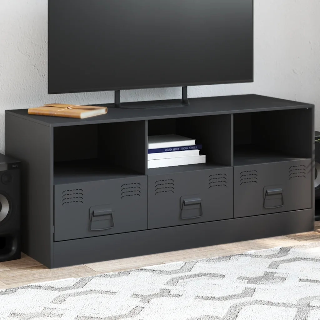 Mobile Porta TV-Mobile per TV-Credenza TV Antracite 99x39x44 cm in Acciaio 656383