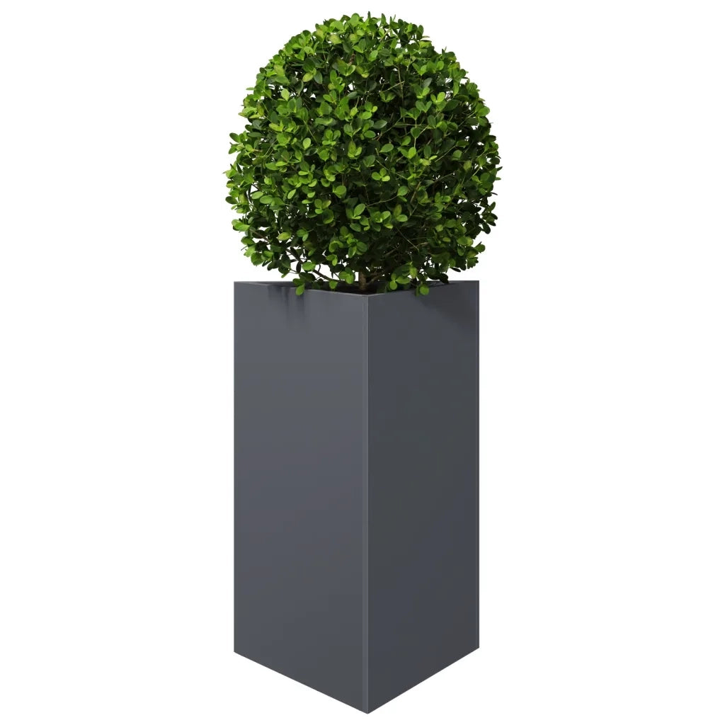 Fioriera da Giardino-Vaso da Esterno Antracite Triangolare 50x43x75 cm Acciaio