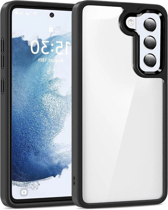 Telaioprotettivo trasparente per Samsung Galaxy S22 5G 6,1 pollici - Militare qualità protezione contro urti - Resistente all'abrasione e al graffio - Schermatura anti-schoc