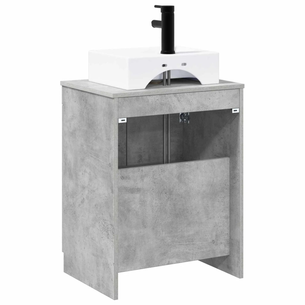 Set di mobili per il bagno Grigio Cemento Legno ingegnerizzato 3404253
