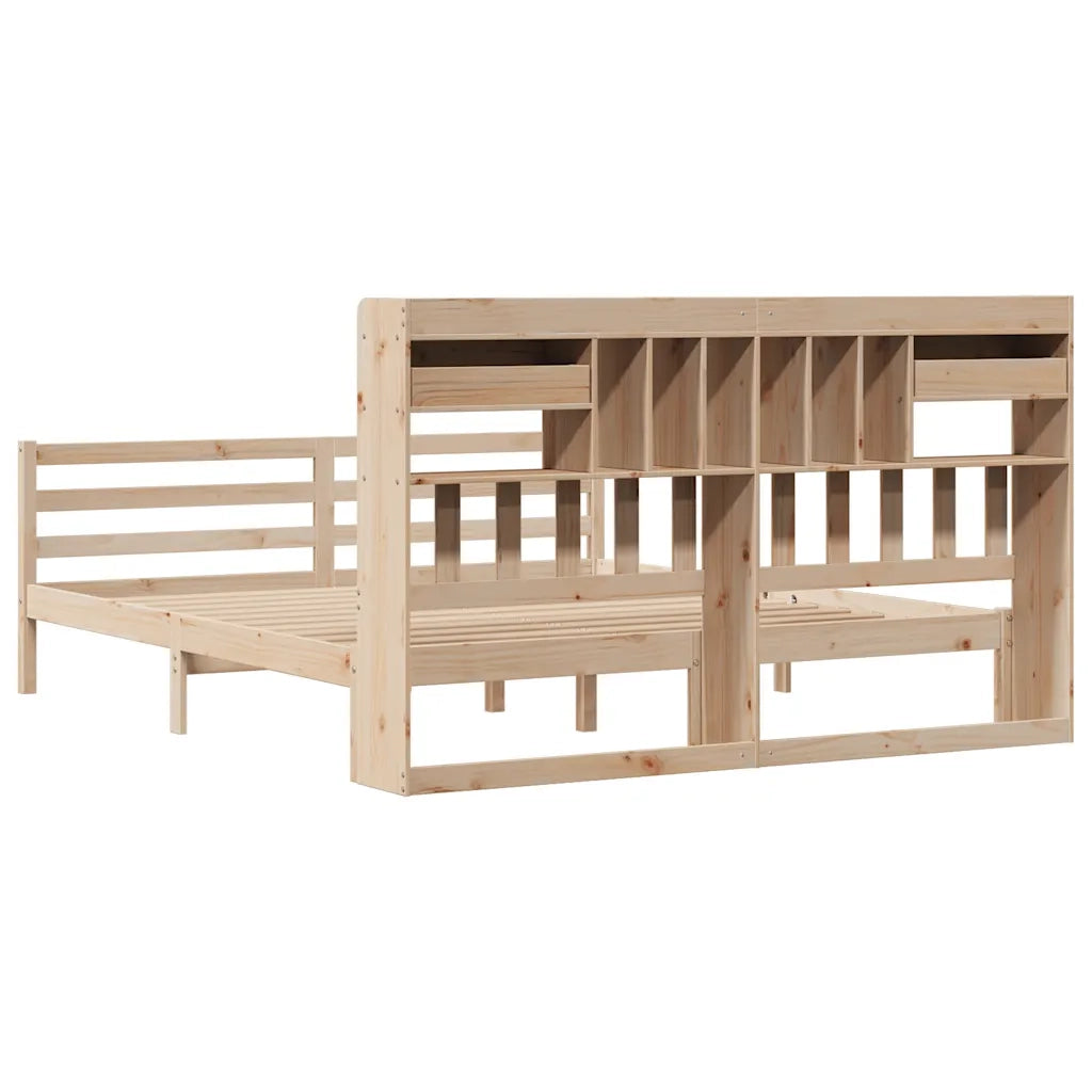 Letto Libreria senza Materasso 180x200 cm in Legno di Pino 3321944