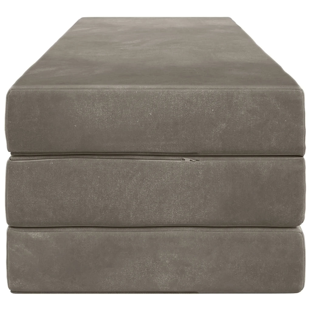 Divano Letto Pieghevole 180 x 67 x 45 cm Grigio Chiaro 900251
