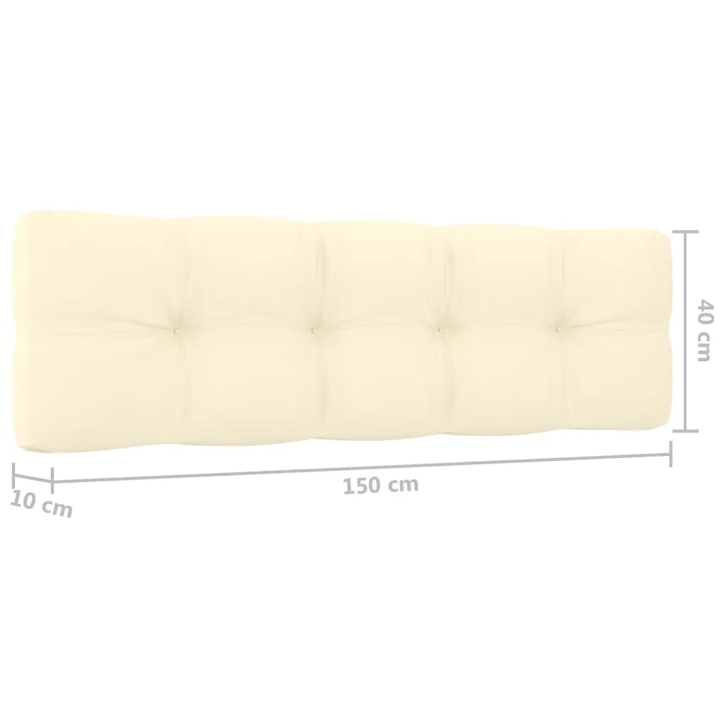 Panca da Giardino e Cuscini Crema 179cm Legno Pino Impregnato 3065758