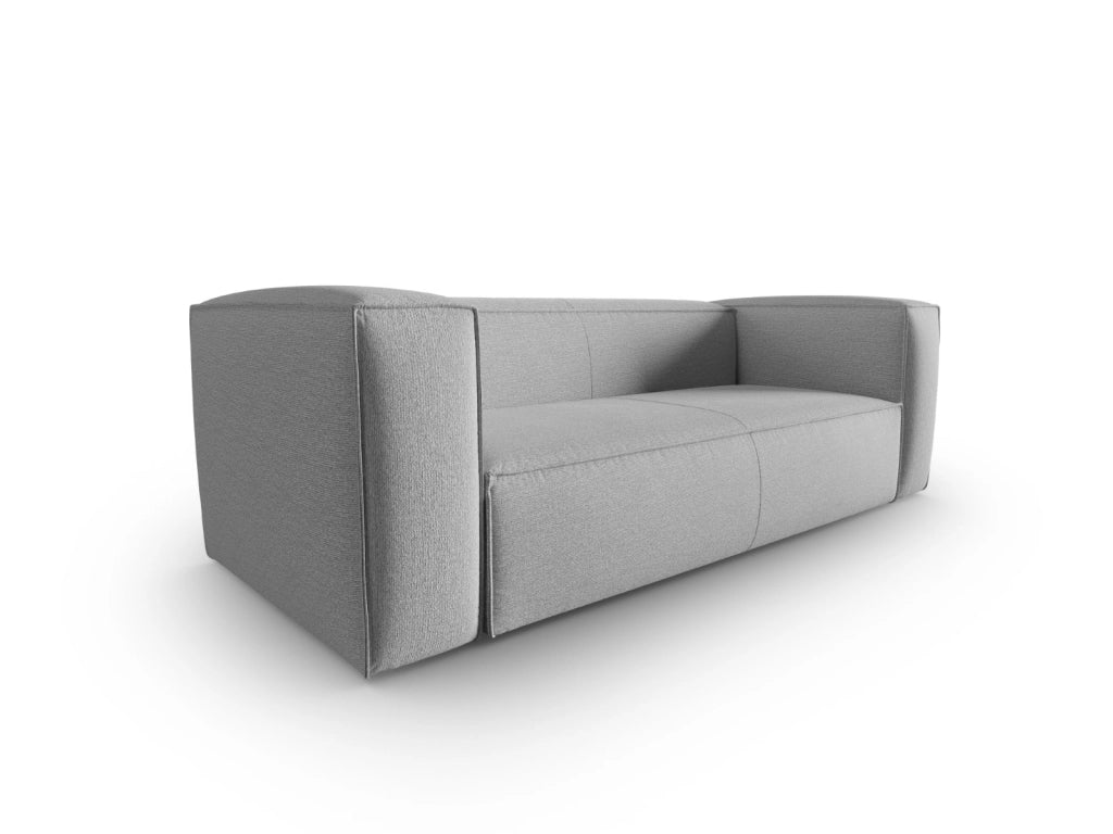 Cosmopolitan Design - Divano "Mackay" 3 posti in velluto strutturato grigio 