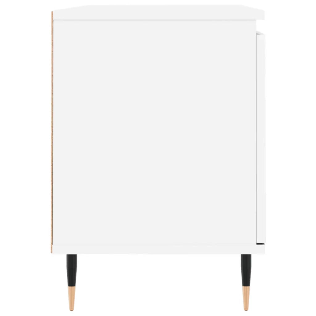 Mobile Porta TV Bianco 104x35x50 cm in Legno Multistrato