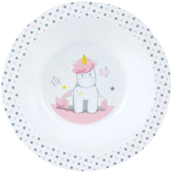 Set Stoviglie Unicorno per Bambini - FUN HOUSE - 006319 - 2 Piatti, 2 Set Posate e 1 Morbido Peluche