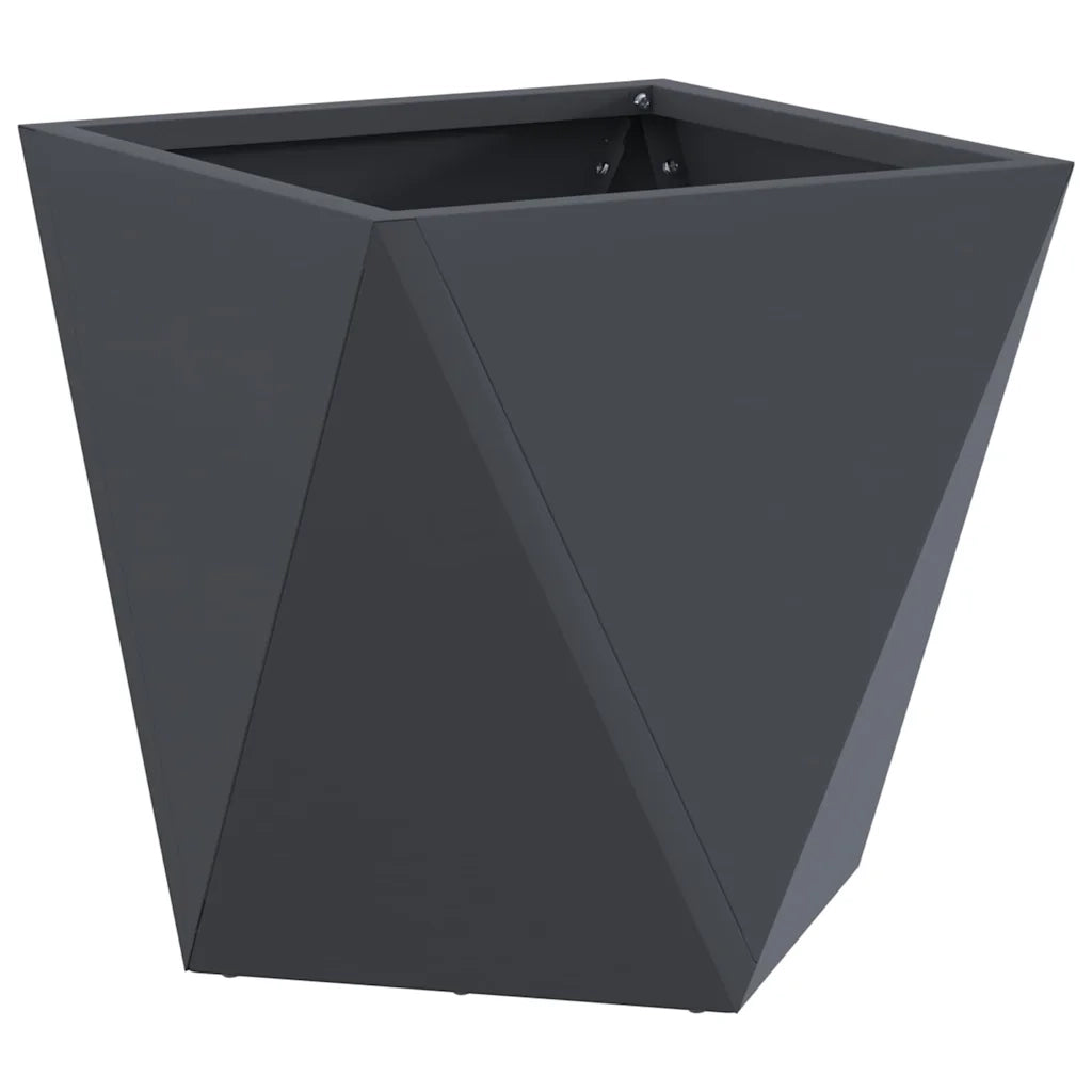 Fioriera 2 pcs Antracite 30 x 30 x 30 cm Acciaio 883813