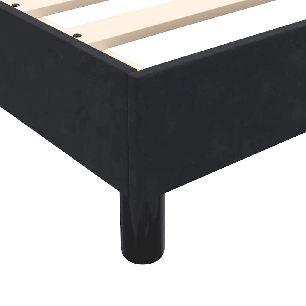 vidaXL Letto a Molle senza Materasso Nero 90x220 cm in Velluto