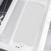 Matrice Antiscivolo 100 x 40 cm - Asciugamano per Bagno con Fuga, Loofah in PVC morbido, Bianco