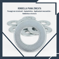 Rondella piana zincata bianca Ø 12 mm pezzi 15