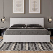 Letto matrimoniale senza rete 160x190 testata dritta bianco frassino Demas