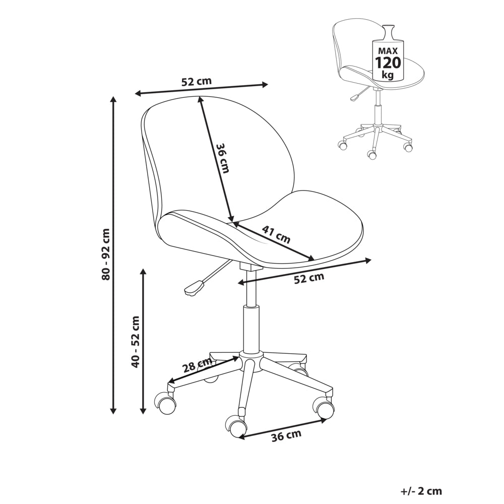 Sedia da ufficio in tessuto bianco e legno scuro e bianco arredamento da ufficio elegante