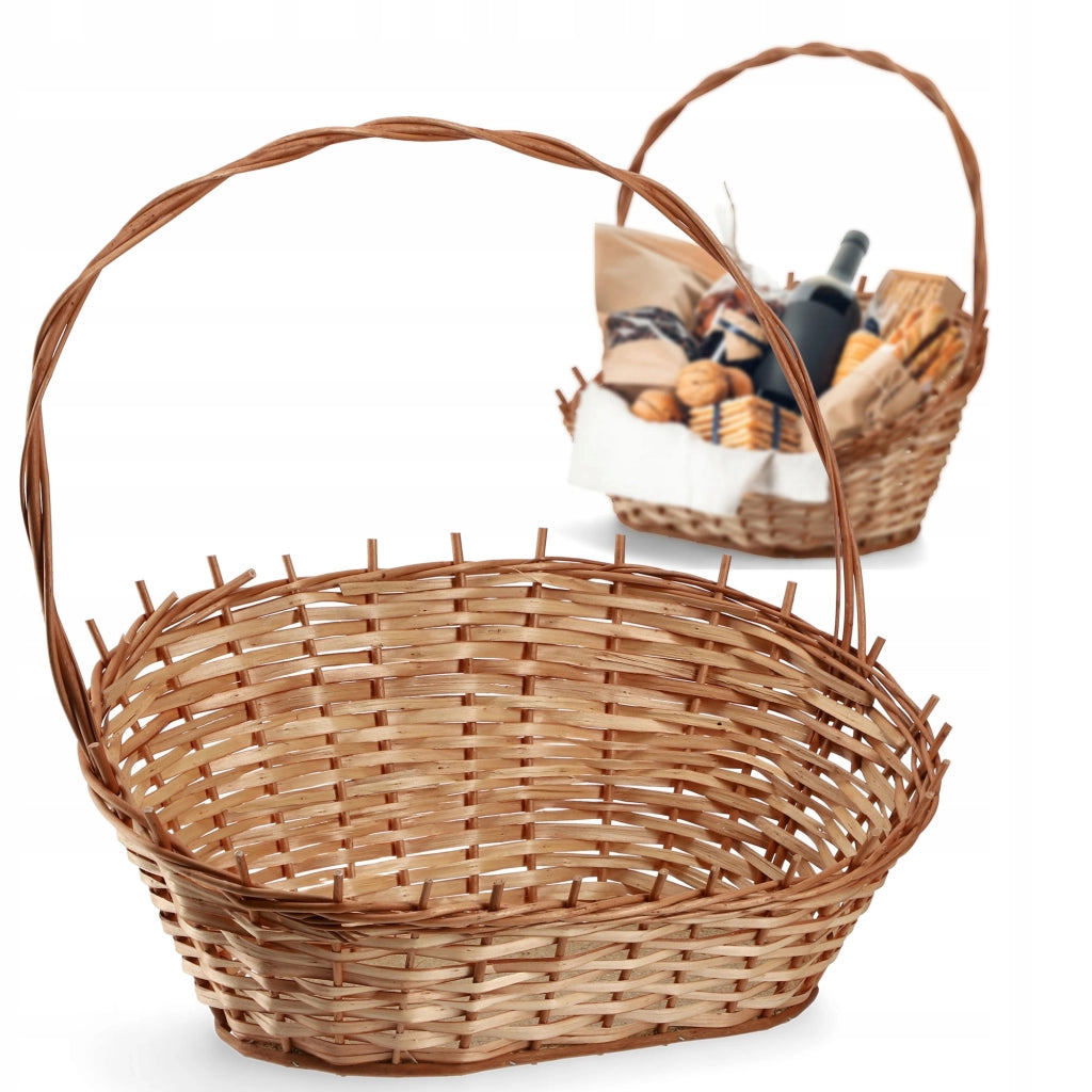 Cesto regalo KADAX in vimini, grande e resistente, per frutta, ideale come regalo di nozze.