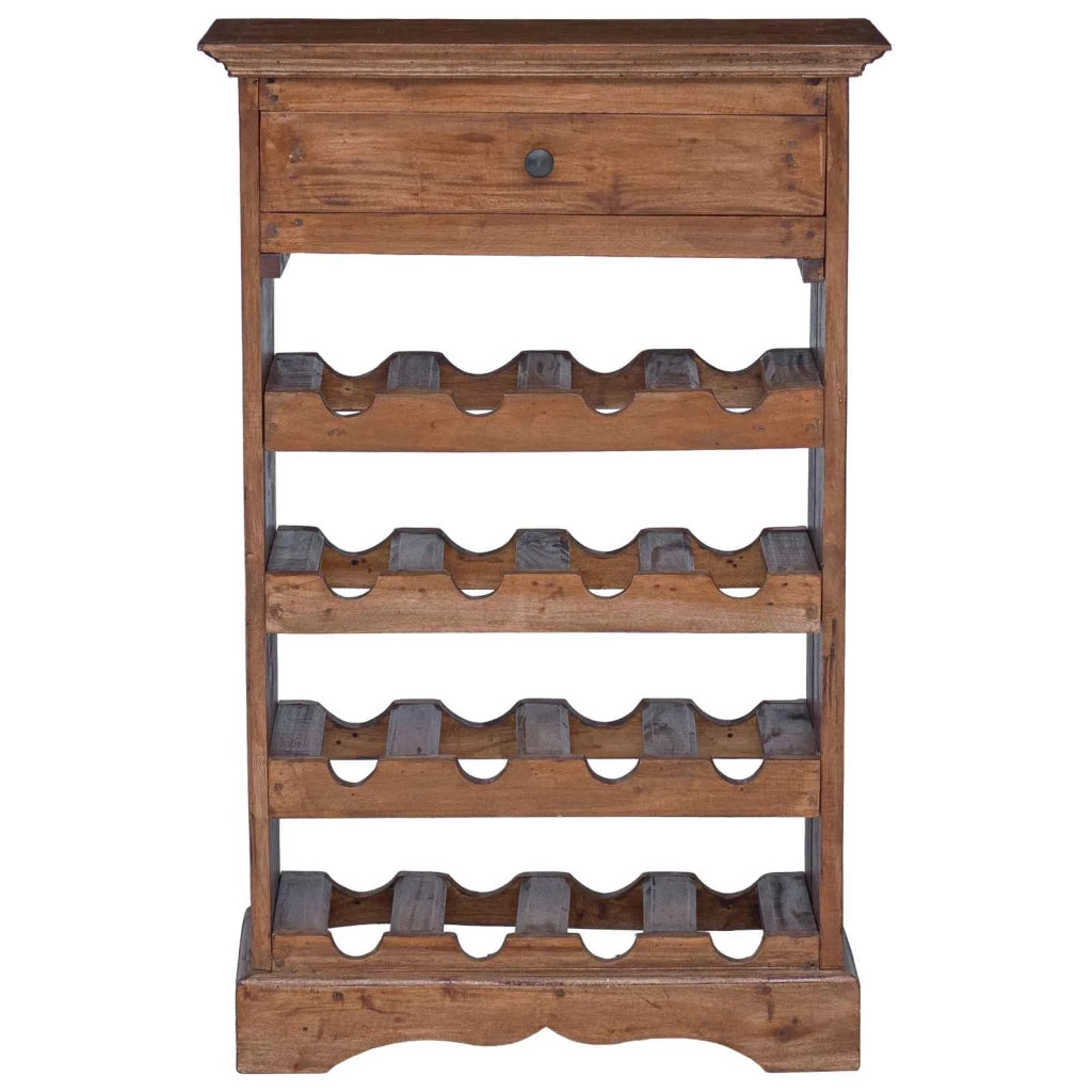 Portabottiglie 55 x 23 x 85 cm Legno di Mogano Massello