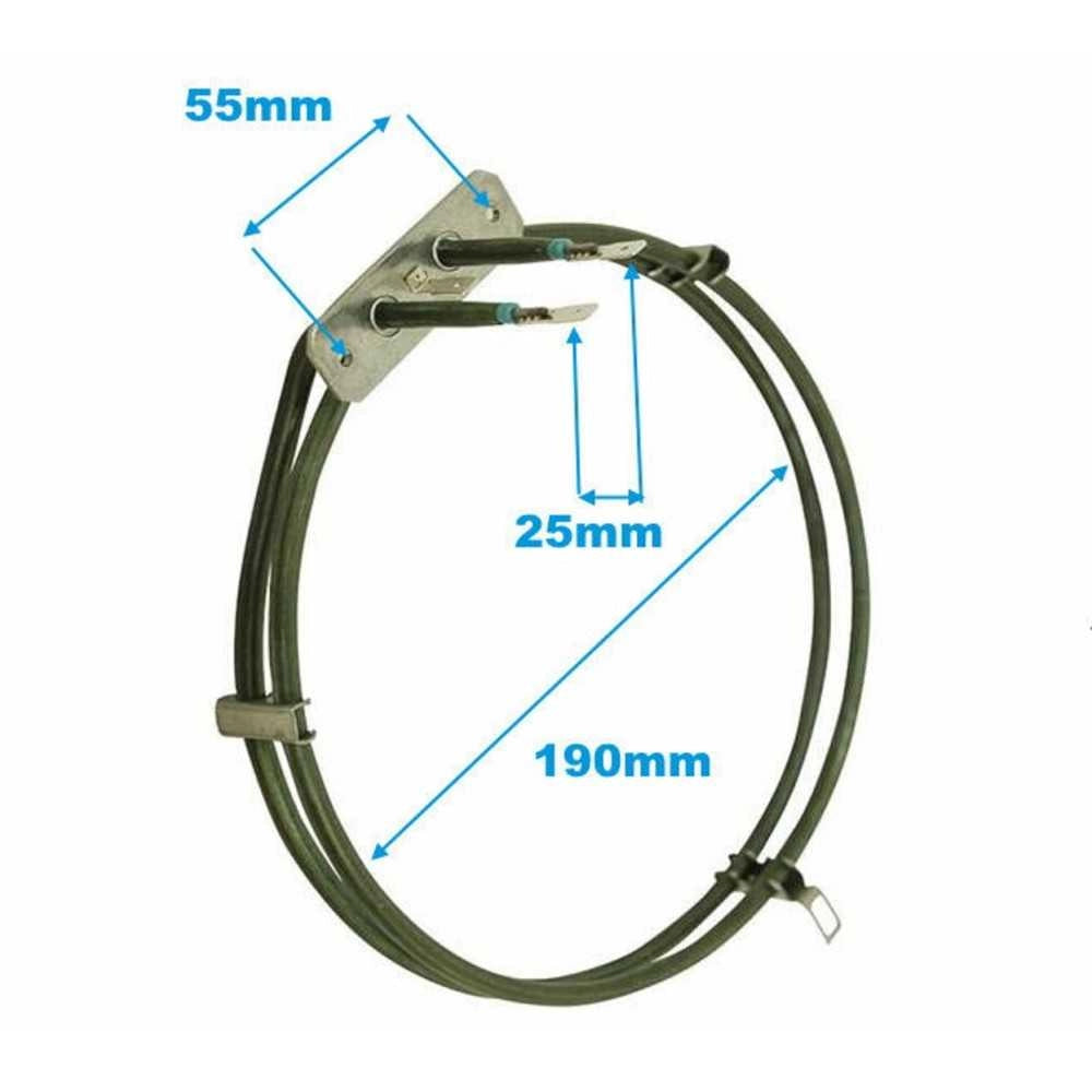 RESISTENZA CIRCOLARE FORNO VENTILATORE BEKO ARCELIK 203MM - Beko Arcelik