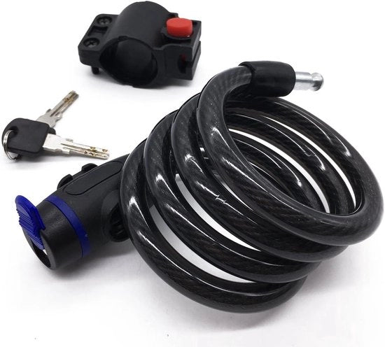 Slot per cavo in acciaio - 1,2 m - Sicurezza - Adatto per biciclette