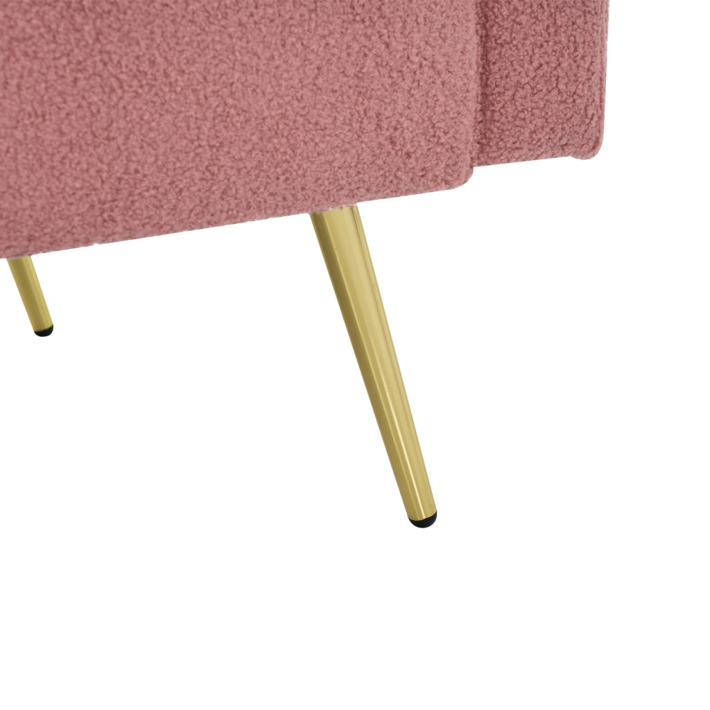 DIVANO LETTO regolabile 175x64x72 cm Rosa con tasche laterali
