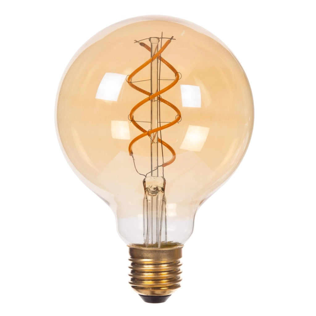Lampadina LED filamento E27 sferica ambra 4,9W 450 lm Lucide