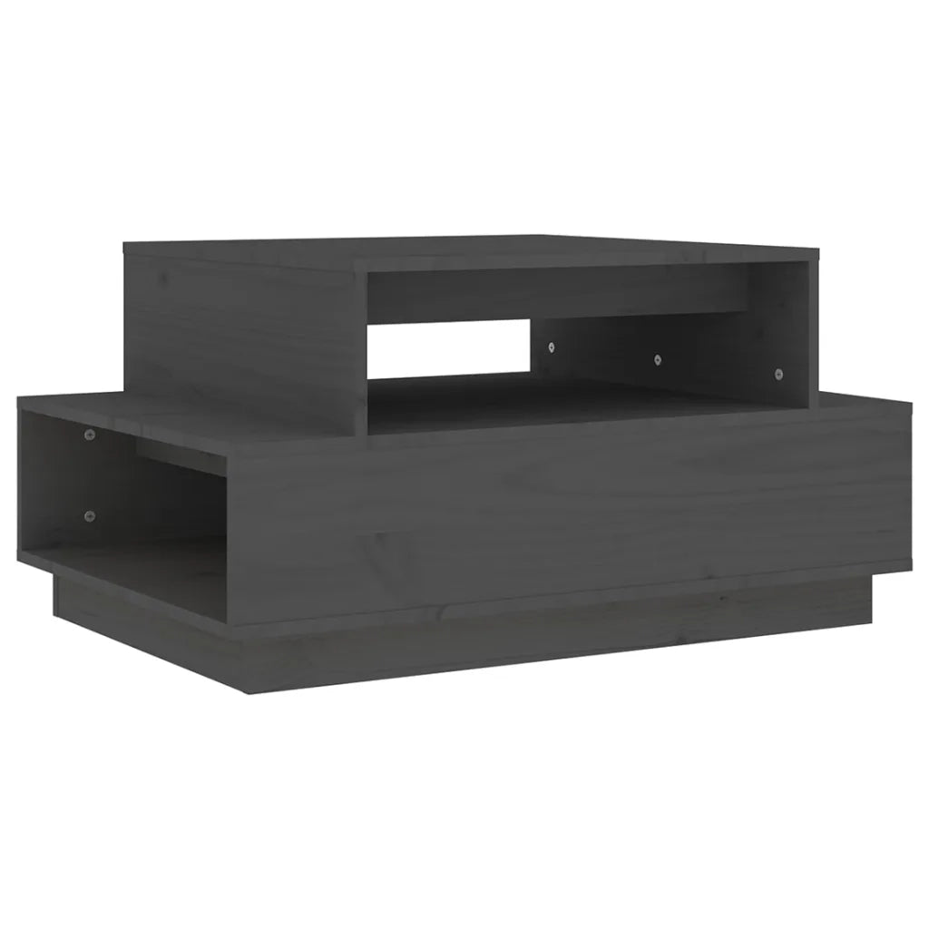Tavolino da salotto | Tavolino da caff¨¨ | Tavolino da Soggiorno Grigio 80x55x40,5 cm Legno Massello di Pino