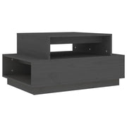 Tavolino da salotto | Tavolino da caff¨¨ | Tavolino da Soggiorno Grigio 80x55x40,5 cm Legno Massello di Pino