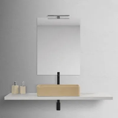 Mensolone bagno 110 cm grigio chiaro per lavabo da appoggio Master