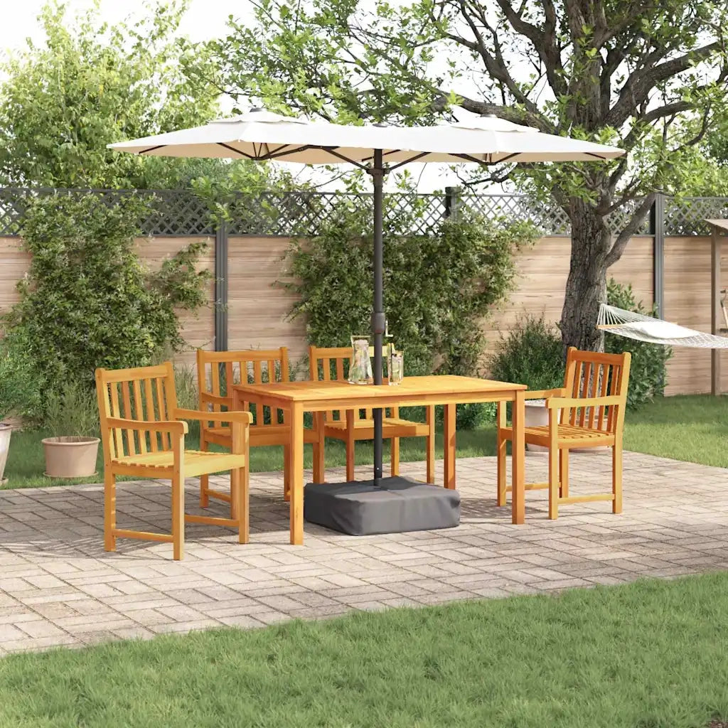 Set da Pranzo per Giardino 5 pcs Marrone 3375637