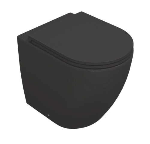 Sanitari filomuro opaco INFINITY: vaso, bidet, copriwater soft-close - Antracite Opaco