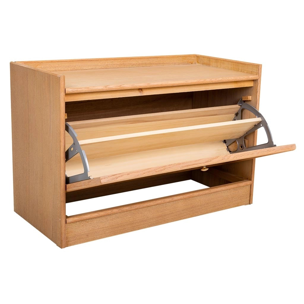 Panca scarpiera in MDF e griglia, marrone, 80x38x53
