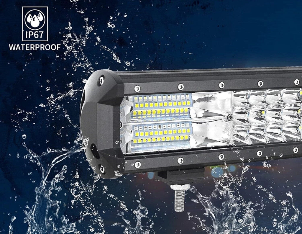 FARO BARRA SUPPLEMENTARE PROFONDITA AUTO FUORISTRADA. 12V 24V 96 LED 288W 6000K